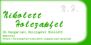 nikolett holczapfel business card